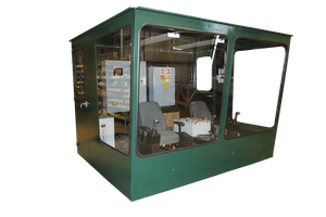 Custom designed operator booths complete with seats and controls